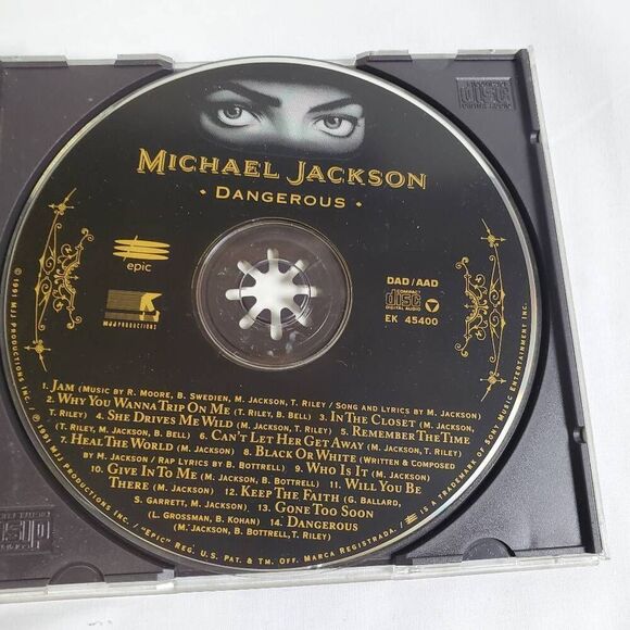 Michael Jackson Dangerous CD 1991 Epic Original Album Pop R&B Classic Hits - Picture 3 of 4